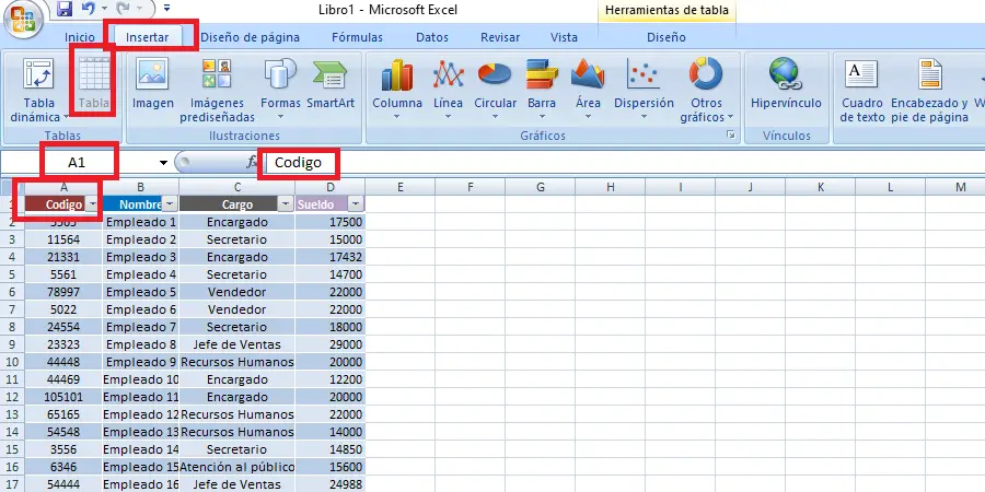 insertar un buscador en excel