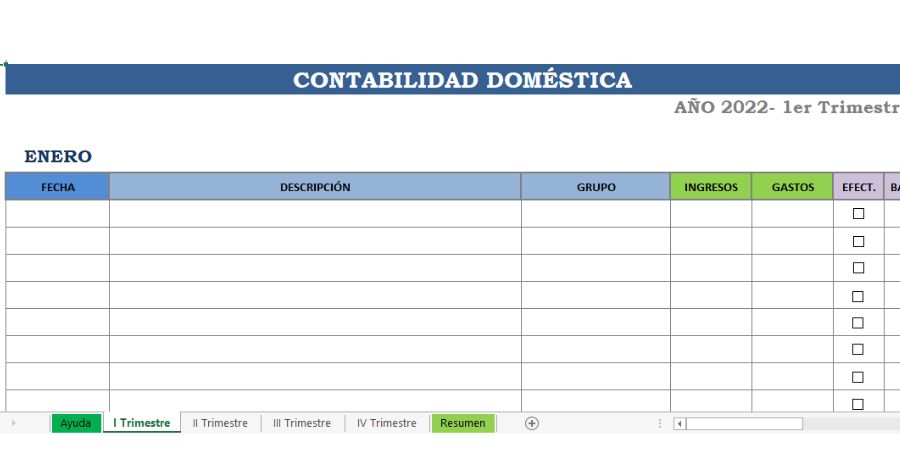 plantilla excel contabilidad domestica