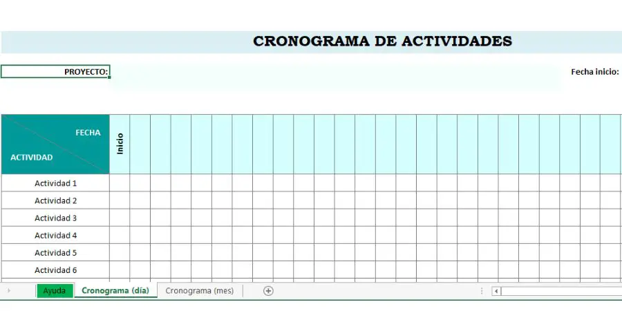 ▷ Plantilla Excel para Cronograma (Descarga Gratis) ✔️