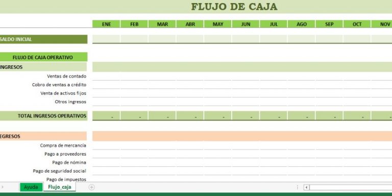 Plantilla Excel para Flujo de Caja (Descarga Gratis) ️