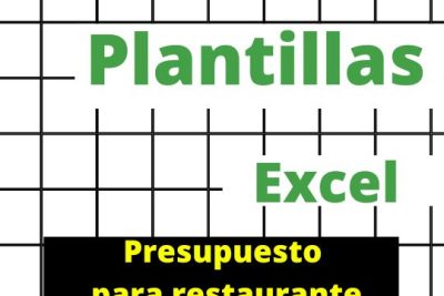 planilla presupuesto de un restaurante en excel