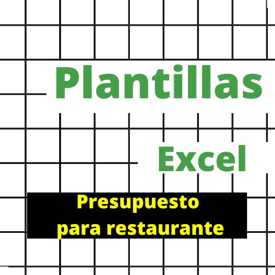 planilla presupuesto de un restaurante en excel