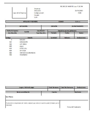 modelo recibo de sueldo excel