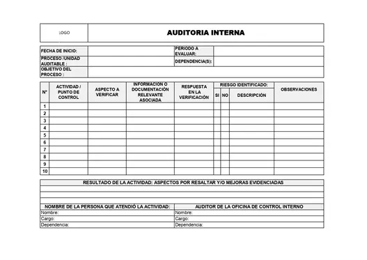 plantillas de papeles de trabajo de auditoria en excel gratis 